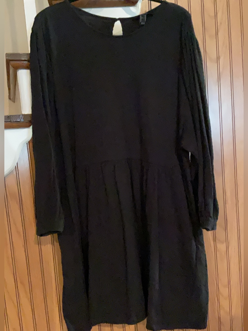 TWO Long-Sleeve babydoll mini Dresses